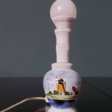 Lampe delf en porcelaine