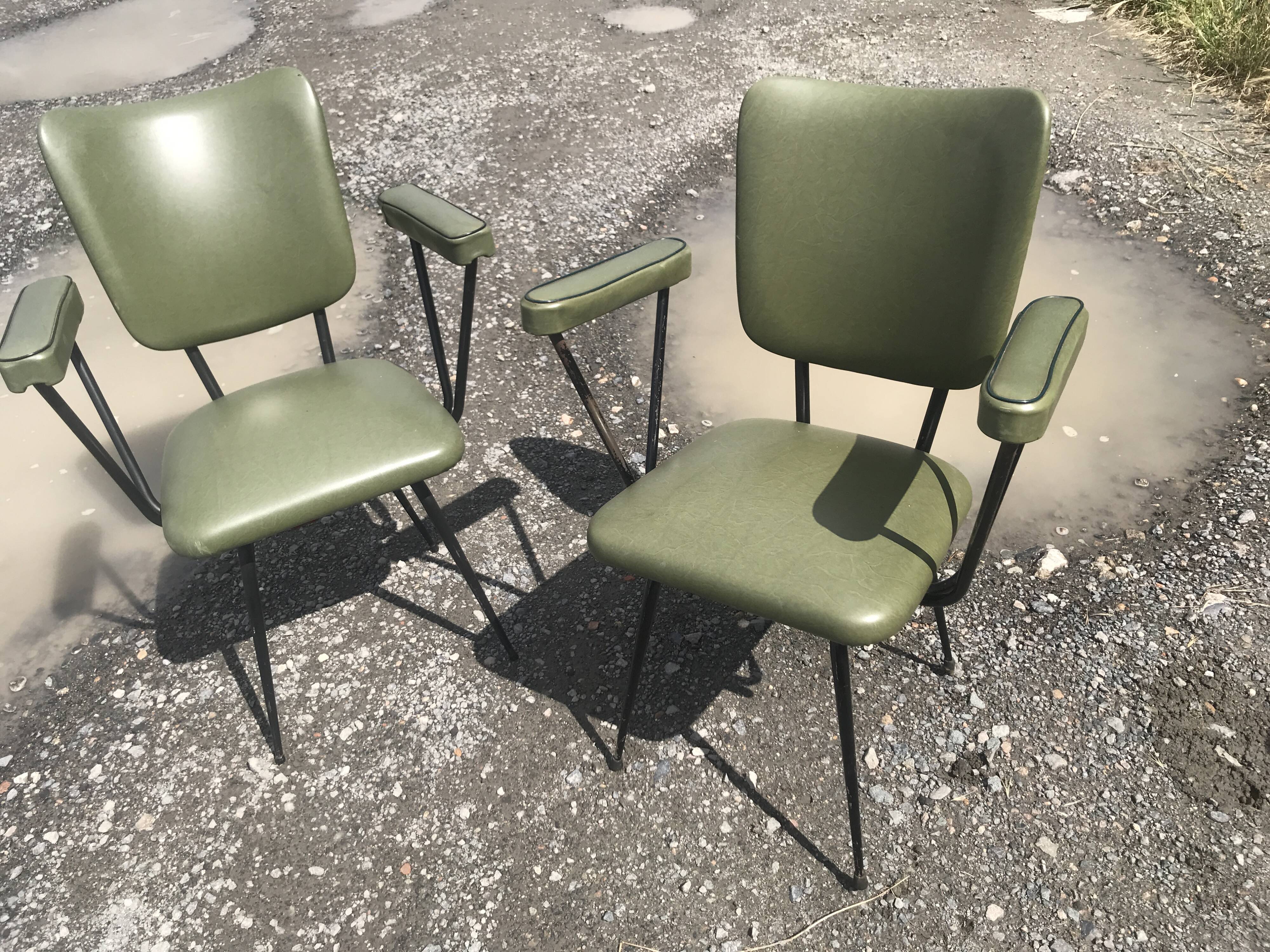 Fauteuil vintage kaki