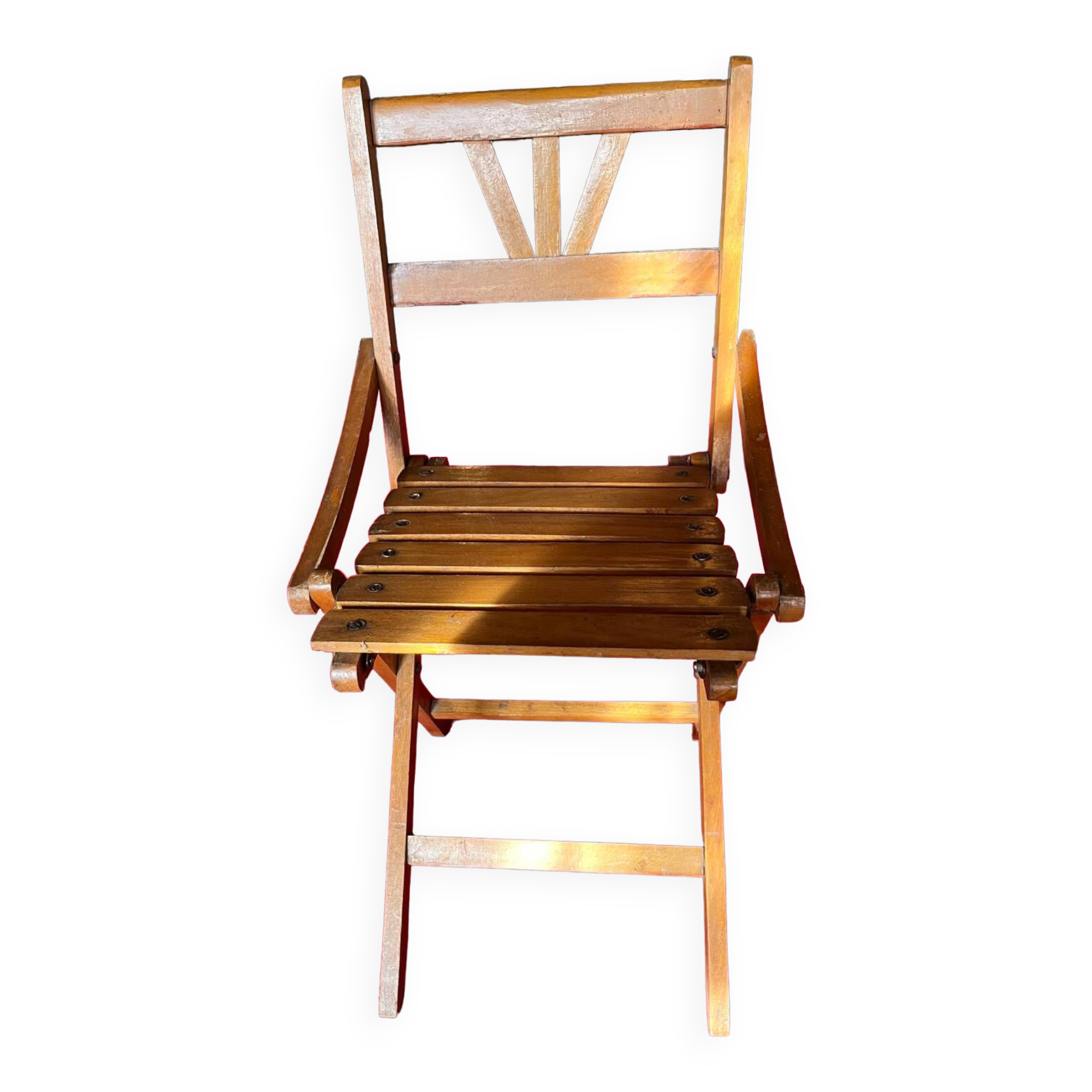 Vintage wooden folding children's chair