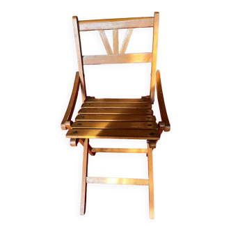 Vintage wooden folding children's chair