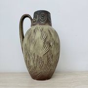 Vase vintage Scheurich d'Allemagne de l'Ouest à décor de chevaux, années 1970