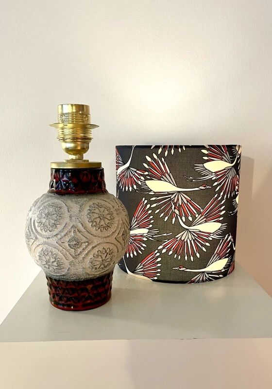 Upcycling: Table lamp made from Bay ceramic vase - Design by Bodo Mans - Form 62 - 17