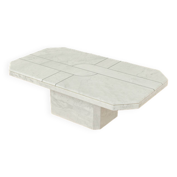 Table basse en marbre des années 1980