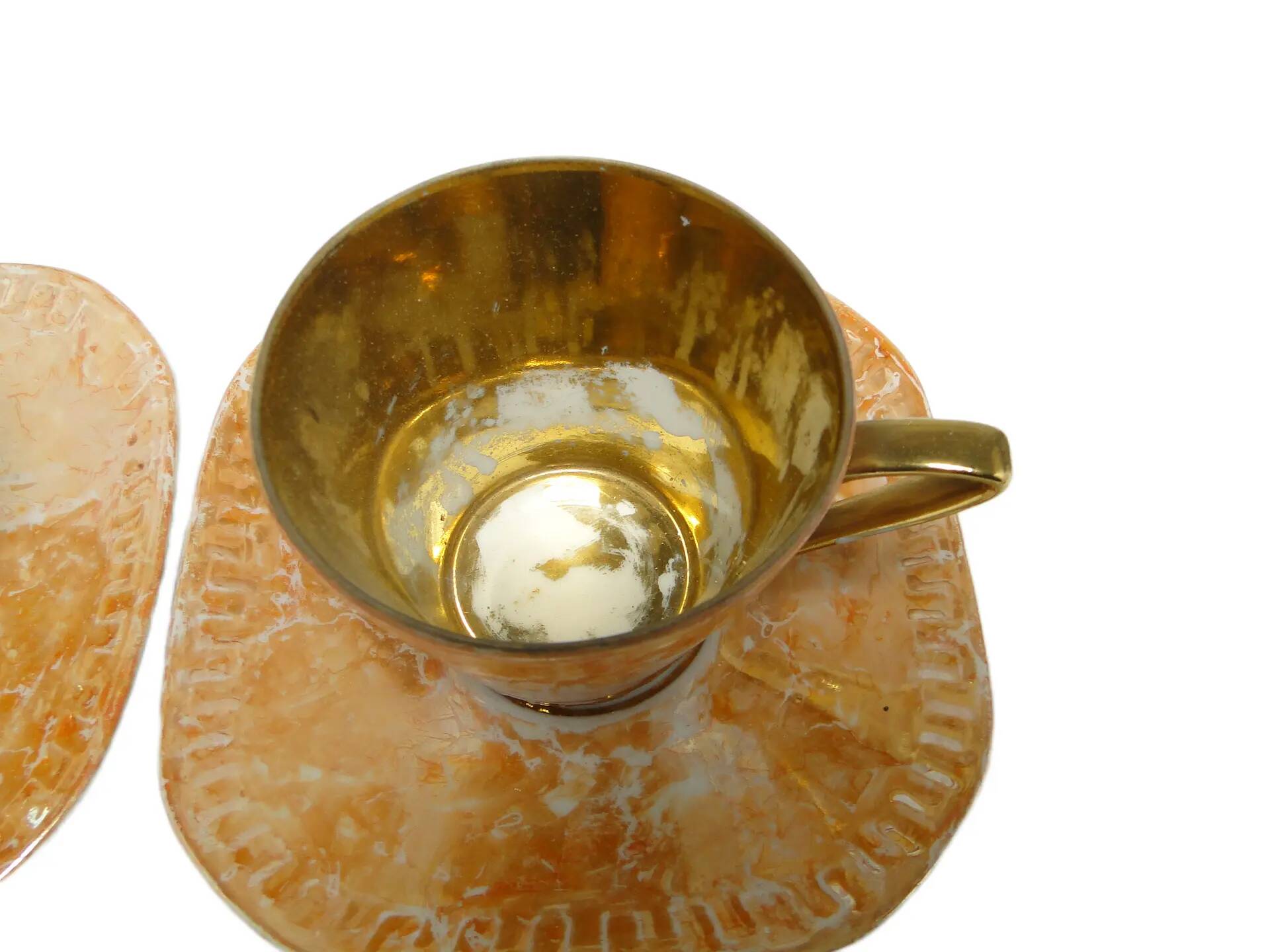 Pair of Helena cups, mid-century modern, porcelain, Wawel Porcelain Factory, Poland, 1970s.