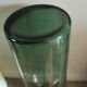 Bouteille, vase en verre vert