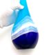Sculptural Vase "Goccia" 43cm - Blown Murano Glass - Blue & Latte