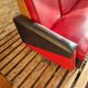 Vintage Sofa Bench in red and black skaï