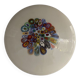 Murrine sphere in glass with multicolored murrine
