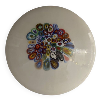 Murrine sphere in glass with multicolored murrine