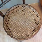 Chaise bistrot Fischel avec assise cannée vintage années 20/40