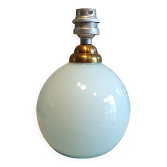 Light blue opaline ball lamp 1930 Ø10cm