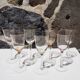 Set de 7 verres à vin en verre coloré