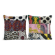 Set of 2 vintage ikat cushion covers 48x51 cm
