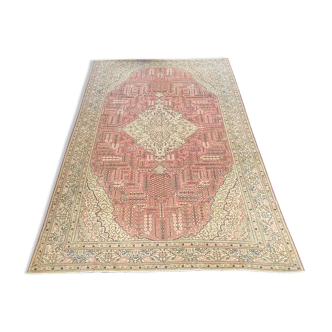 Blush vintage carpet 200x300 beige turkish rug