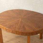 Table à manger extensible élégante par Ruscheweyh, années 1930, noyer
