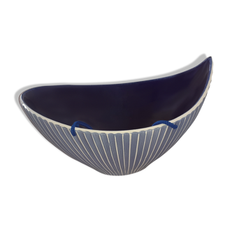 Plat ou suspenssion bleu en St Clémént forme ovale