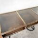 Oak and brass-mounted display cabinet on legs – Circa 1950