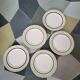 Lot n°1 de 5 assiettes à dessert Opaceline de Salins