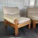 Three-module sofa in beige Alcantara