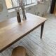 Table de ferme noyer pieds fuseaux 1950