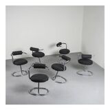 6 cobra chairs by Giotto Stoppino