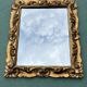 Miroir bois doré vintage  32,5 x 38