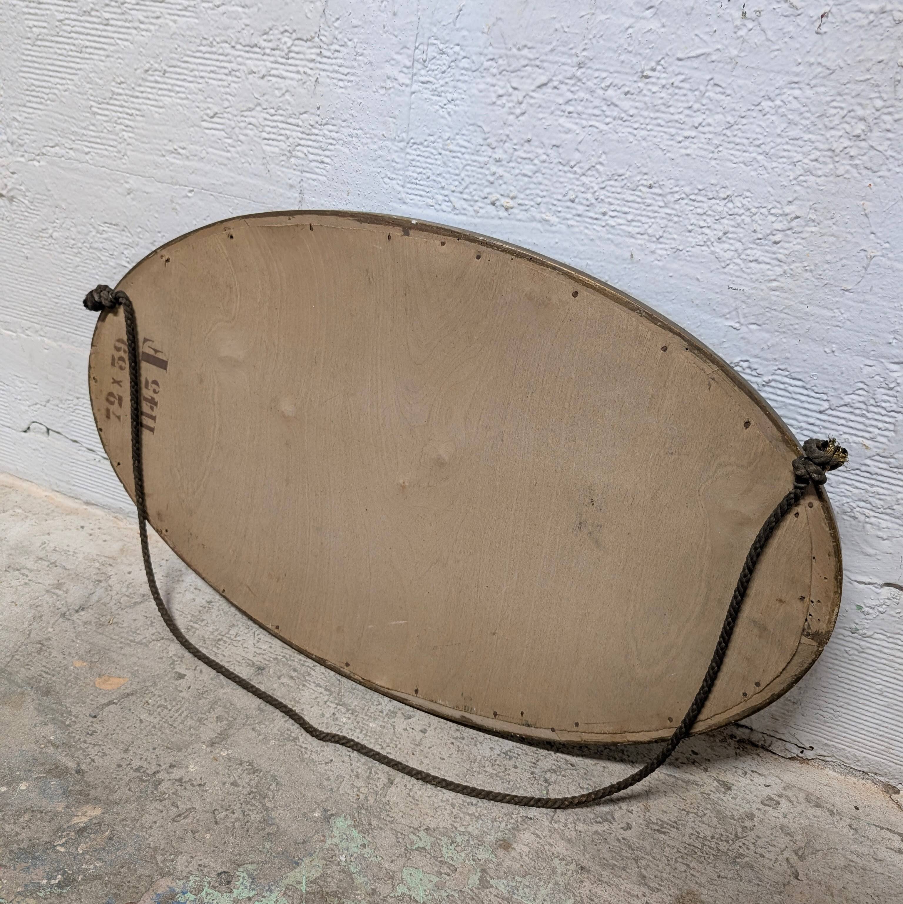 Art Deco Oval Mirror