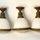 Bauhaus Art Deco Suspension Set in Opaline Glass and Brass 1930