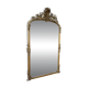 Napoleon III mirror in wood and gilded stucco with gold leaf.