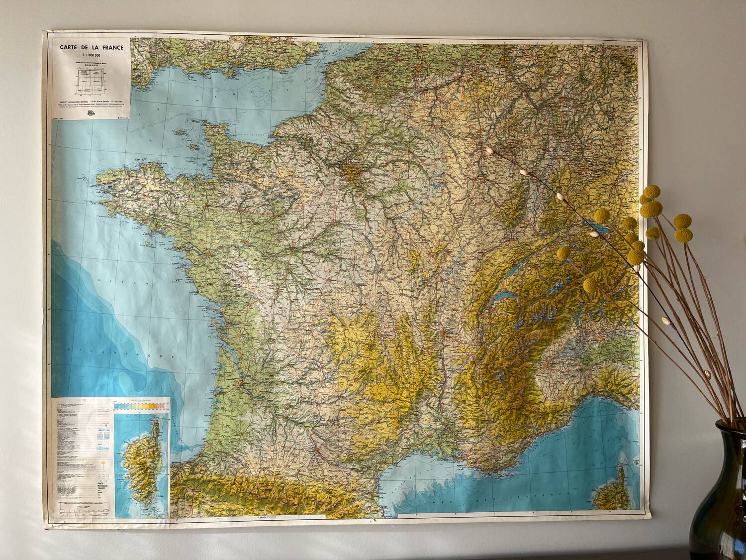 Large map of France 1981