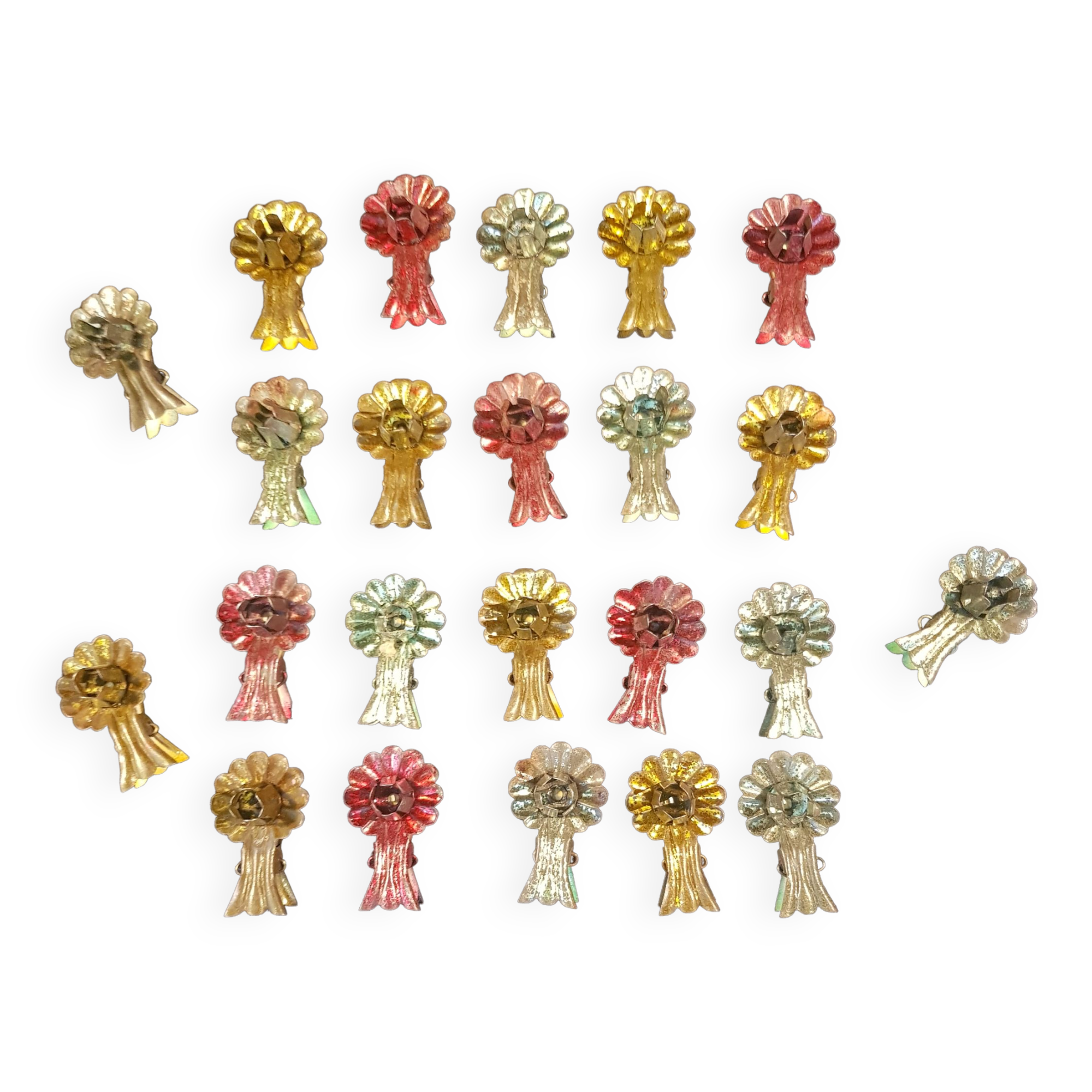 Set of 23 candle tongs