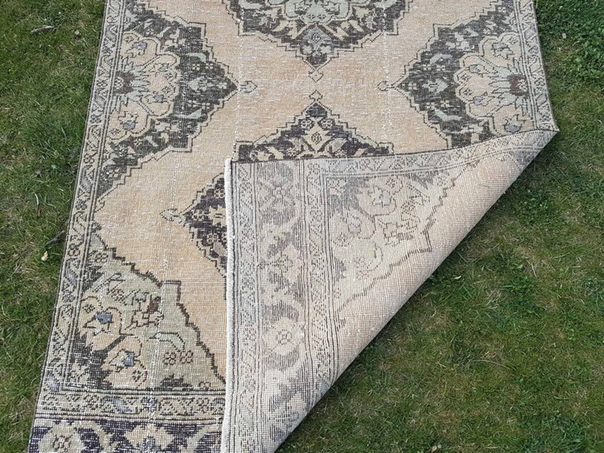 Vintage Turkish hallway rug 119x395 cm