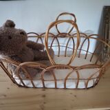 Couffin en osier vintage