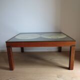 1970s Maison Jansen Campaign Style Coffee Table World Atlas Map