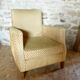Fauteuil en velours viel or art déco années 40