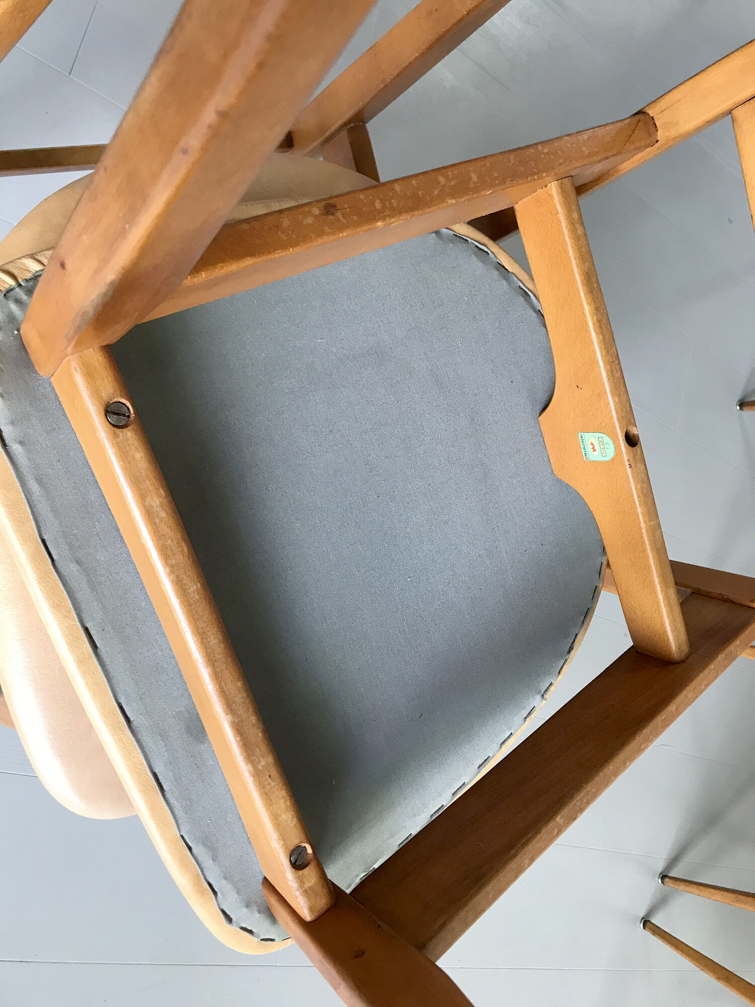 Series of 6 chairs, France 1960