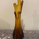 Amber glass vase