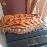 Rattan basket with handles