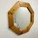 Grand miroir octogonale en pin, scandinave, 1980