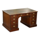 Rare double pedestal partner's desk by Hampton & Son, Pall Mall, hardwood.