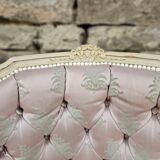 Pair of 1960s silk bergère armchairs