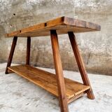 Old workbench side table or bathroom furniture