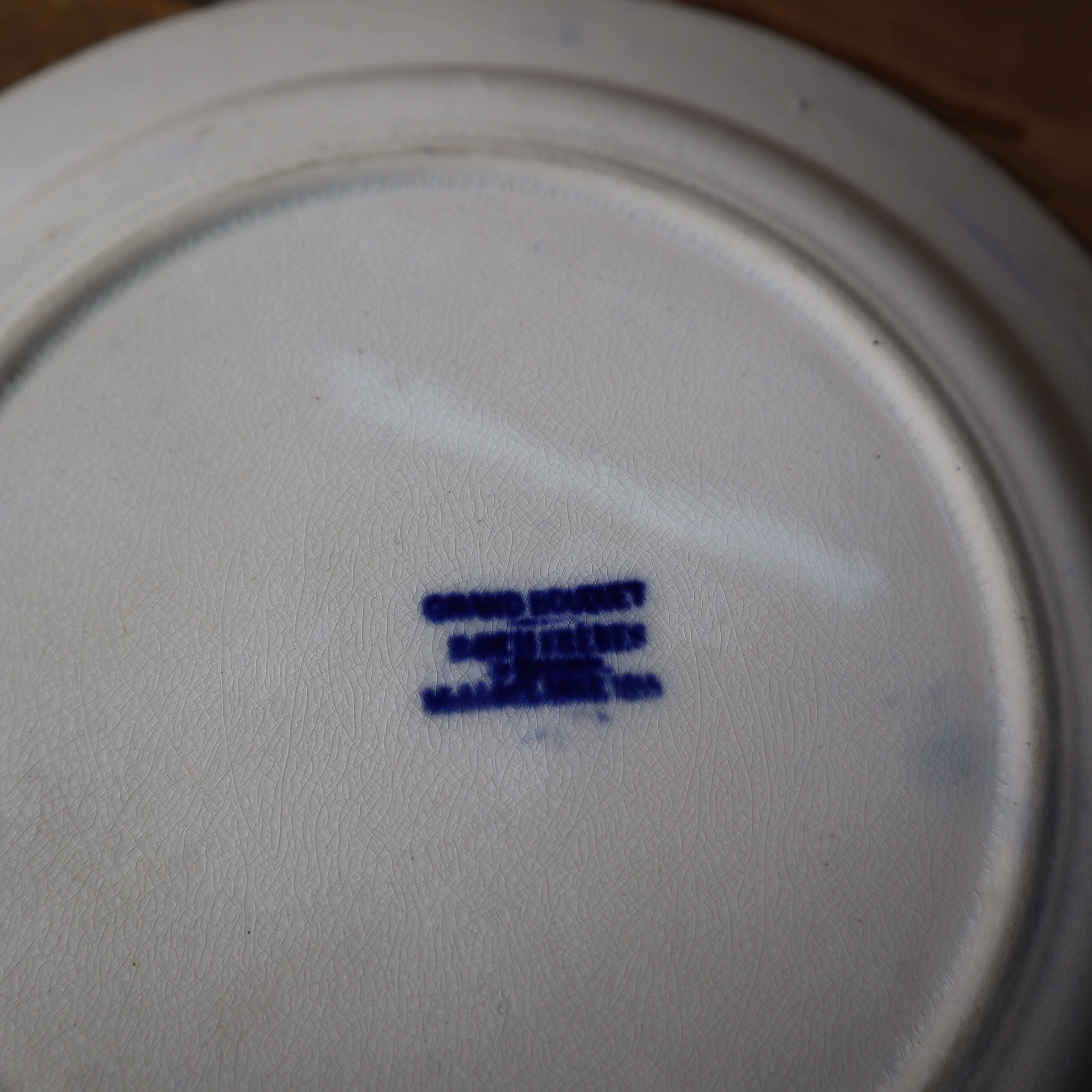 Large Bouquet Plate BOCH Brothers KERAMIS CLASS 1855