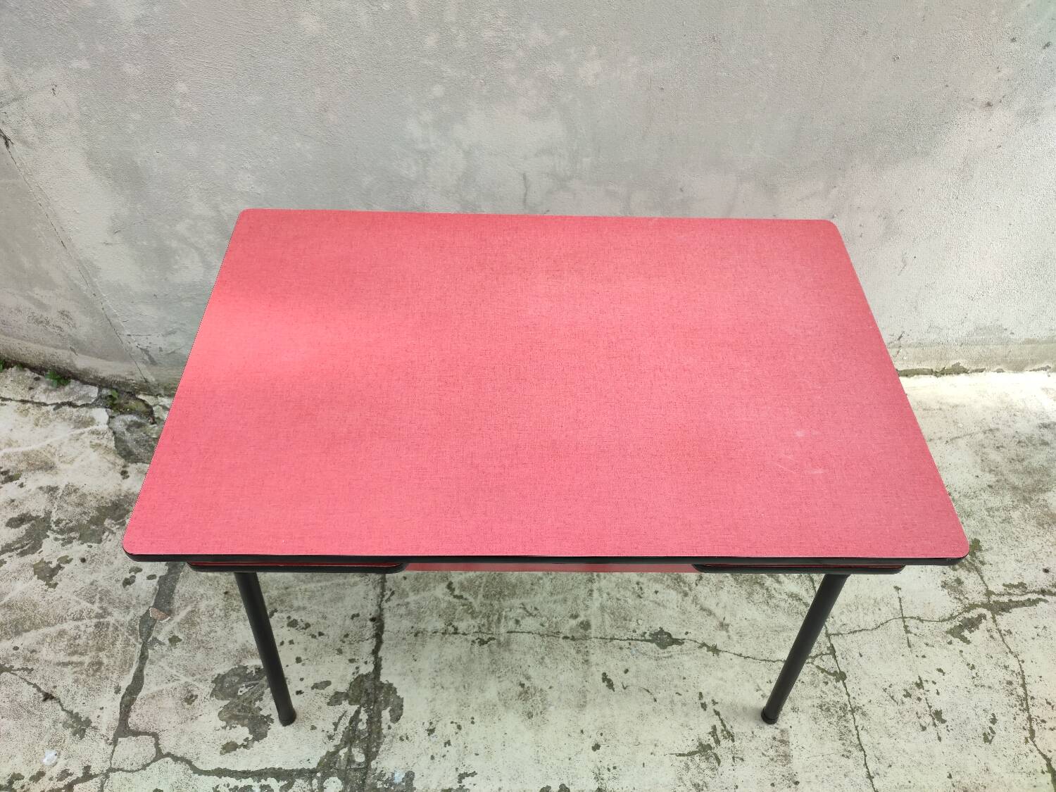 Vintage red formica table