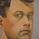 Self-portrait of a young aristocrat painting HST coat of arms noble heraldry
