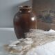Brown vase signed Barotte