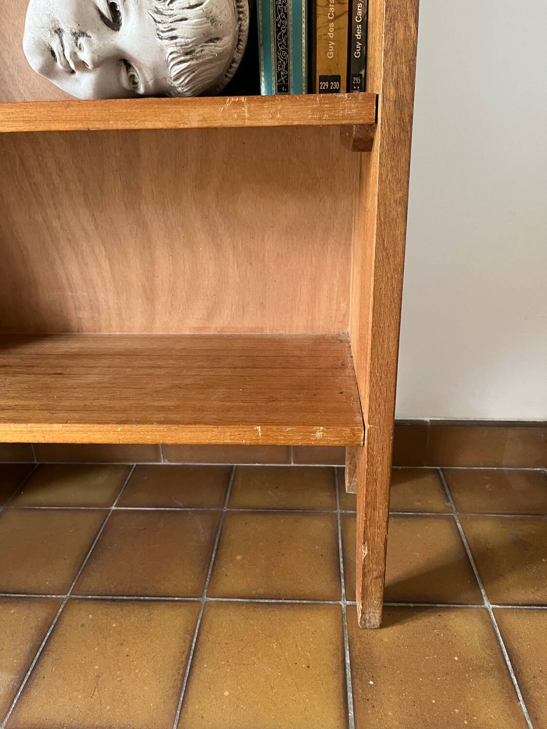 Shelf, solid wood bookcase, 1960s