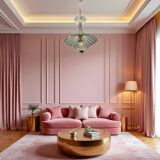 Vintage Crystal Pendant Light by Caldier, Italy, 1970s