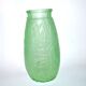 Large art deco vase in uranium-bearing dichroic green glass