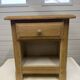 Solid oak bedside table